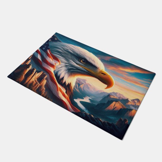 イーグル威厳のあるはアメリカ国旗36x24と合併した ドアマット (アングル)