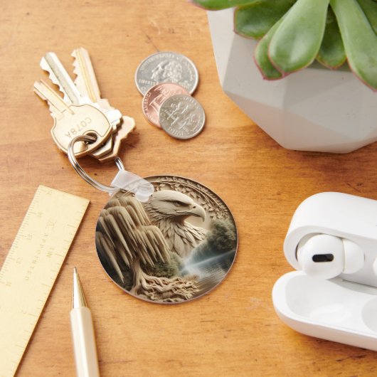 イーグル威厳のあるオーバールカースレーヌレイク キーホルダー (デスク)