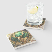 イーグル威厳のあるオーバールカースレーヌレイク ストーンコースター (横)