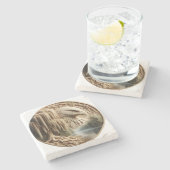 イーグル威厳のあるオーバールカースレーヌレイク ストーンコースター (横)