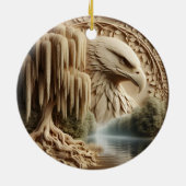 イーグル威厳のあるオーバールカースレーヌレイク セラミックオーナメント (裏面)