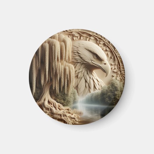 イーグル威厳のあるオーバールカースレーヌレイク マグネット (正面)