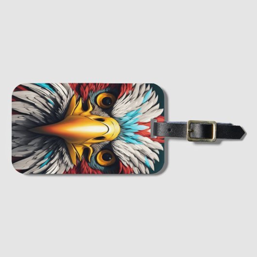 イーグル威厳のあるクローズアップ ラゲッジタグ (正面横)