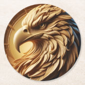 イーグル威厳のあるタイムキーパー ラウンドペーパーコースター (正面)