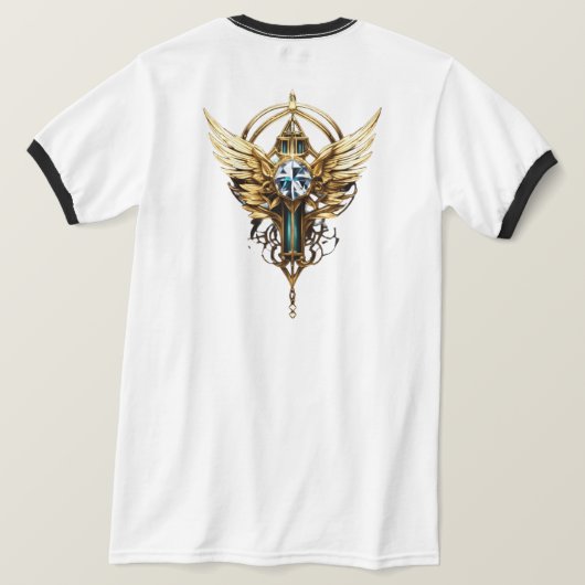 イーグル威厳のあるロゴデザイン Tシャツ (デザイン裏面)