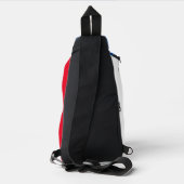 イーグル威厳のある花の独立記念日 スリングバッグ (裏面)