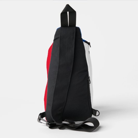 イーグル威厳のある花の独立記念日 スリングバッグ (裏面)