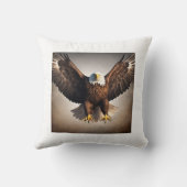 イーグル威厳のある飛んでいるデザイン装飾用クッション クッション (裏面)