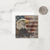 イーグル威厳のある&フラッグ – 自由の精神 ノートカード (正面/裏面インサイチュ)