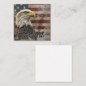 イーグル威厳のある&フラッグ – 自由の精神 ノートカード (正面/裏面)
