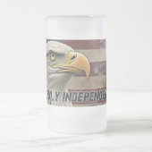 イーグル威厳のある&フラッグ – 自由の精神 フロストグラスビールジョッキ (中央)