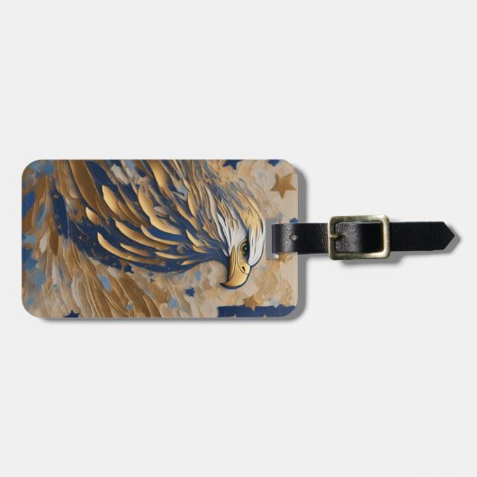 イーグル威厳のある:伝統の象徴 ラゲッジタグ (正面横)