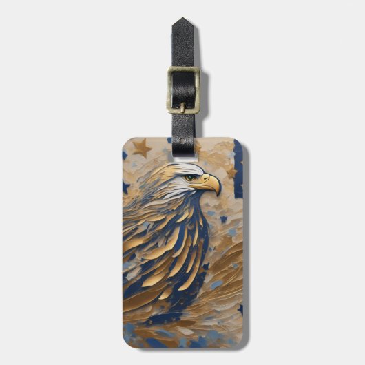 イーグル威厳のある:伝統の象徴 ラゲッジタグ (正面縦)