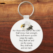 イーグル感動的- -聖なる書物、 経典 – 待機する人 キーホルダー (正面)