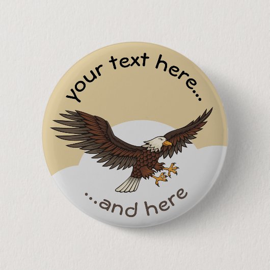 イーグル攻撃 缶バッジ (正面)