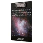 イーグル星雲バイブル聖句クリップボパーソナライズされたード クリップボード (左)