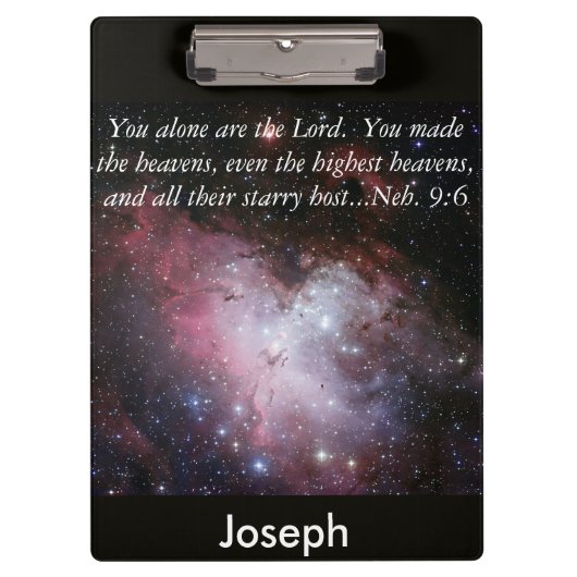 イーグル星雲バイブル聖句クリップボパーソナライズされたード クリップボード (正面)