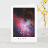 イーグル星雲、16年目 – 友人になれて幸運 カード (黄色い花)