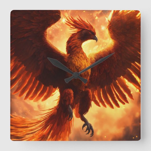 イーグル時計 スクエア壁時計 (正面)