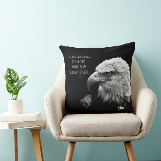 イーグル最高のアイズ引用文パーソナライズされた名 クッション (椅子)
