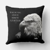 イーグル最高のアイズ引用文パーソナライズされた名 クッション (裏面)