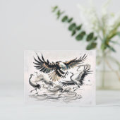 イーグル狩りア中国のクレー絵を描ン ポストカード (スタンド正面)