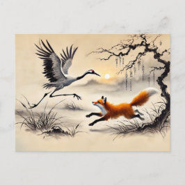 イーグル狩りア中国のクレー絵を描ン ポストカード