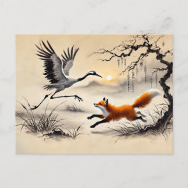 イーグル狩りア中国のクレー絵を描ン ポストカード
