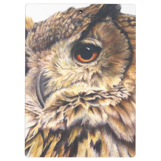 イーグル絵画フクロウのクリップボード クリップボード (裏面)