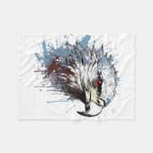 イーグル絵画ーズ フリースブランケット (正面(横))