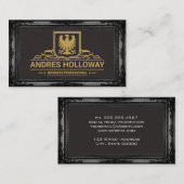 イーグル記号 | 華美 | アンティーク縁ど 名刺 (正面/裏面)