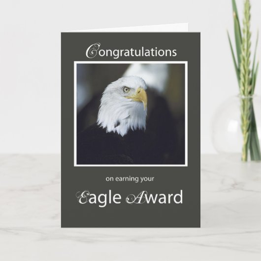 イーグル賞、おめでとうございます カード (正面)