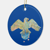 イーグル運ズアース深いブルー セラミックオーナメント (左)