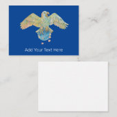 イーグル運ズアース深いブルー ノートカード (正面/裏面)