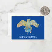 イーグル運ズアース深いブルー ノートカード (正面/裏面インサイチュ)