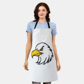 イーグル顔 エプロン (着用した状態)
