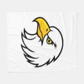 イーグル顔 フリースブランケット (正面(横))