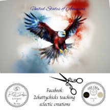 イーグル飛んでいるアメリカ合衆国デクページ