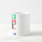 イーグル飛んでいるアメリカ国旗、象徴的、愛国心 コーヒーマグカップ (中央)