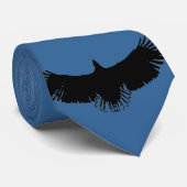 イーグル飛んでいるシルエットネックタイ ネクタイ (ロール)