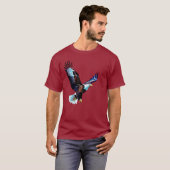 イーグル飛んでいるデザインMans Tシャツ (正面フル)
