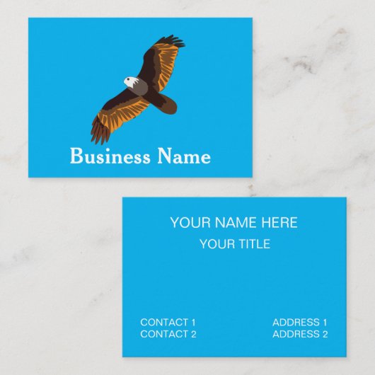 イーグル飛んでいるハゲワシ 名刺 (正面/裏面)