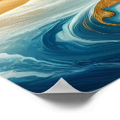 イーグル飛んでいる・オーバー・ウォーター ポスター (角)