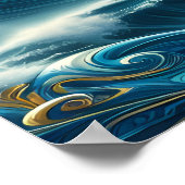 イーグル飛んでいる・オーバー・海 ポスター (角)