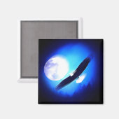 イーグル飛んでいる&ムーン マグネット (正面/裏面)