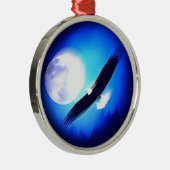 イーグル飛んでいる&ムーン メタルオーナメント (右)