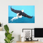 イーグル魚釣り ポスター (ホームオフィス)