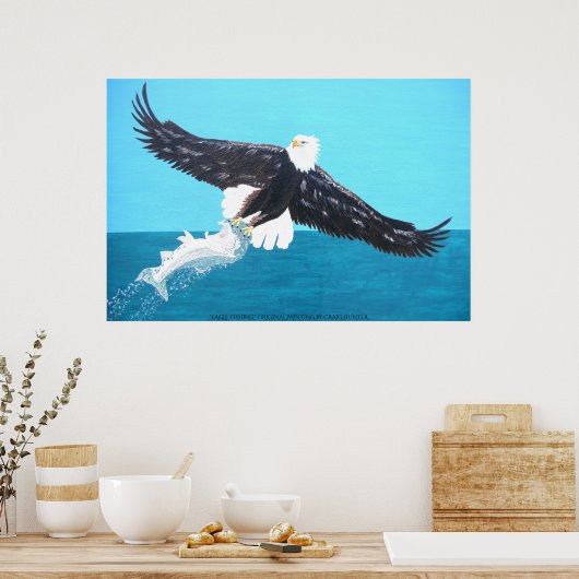 イーグル魚釣り ポスター (キッチン)