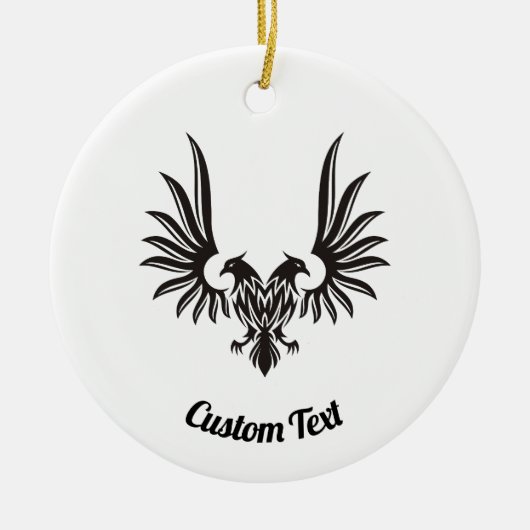 イーグル2頭セラミックオーナメント セラミックオーナメント (正面)