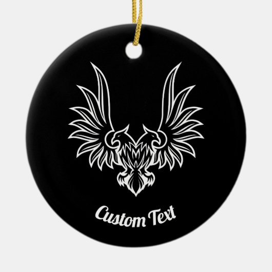 イーグル2頭セラミックオーナメント セラミックオーナメント (正面)